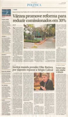 JJ - 27/01/17 - pg 3 - política - Várzea promove reforma para reduzir comissionados em 30% -