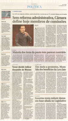 JJ - página 3 - 07/02 - Sem reforma administrativa, Câmara define hoje membros de comissões 