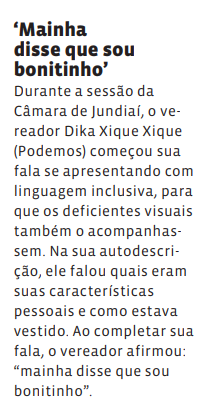 ‘Mainha disse que sou bonitinho’