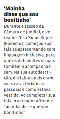 ‘Mainha disse que sou bonitinho’