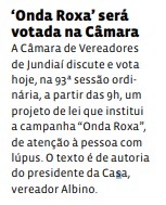 ‘Onda Roxa’ será votada na Câmara