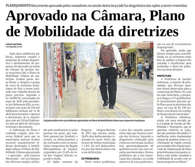 Aprovado na Câmara, Plano de Mobilidade dá diretrizes