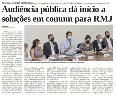 Audiência pública dá início a soluções em comum para RMJ