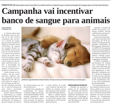 Campanha vai incentivar banco de sangue para animais