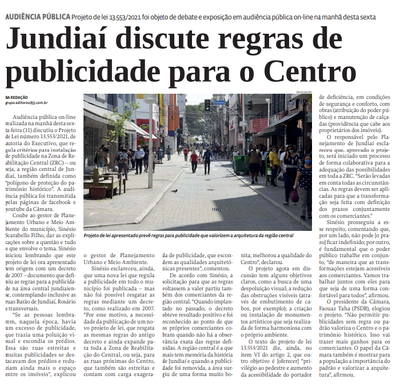 Jundiaí discute regras de publicidade para o Centro