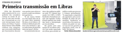 Primeira transmissão em Libras