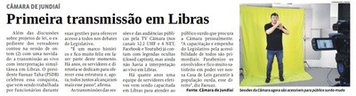 Primeira transmissão em Libras