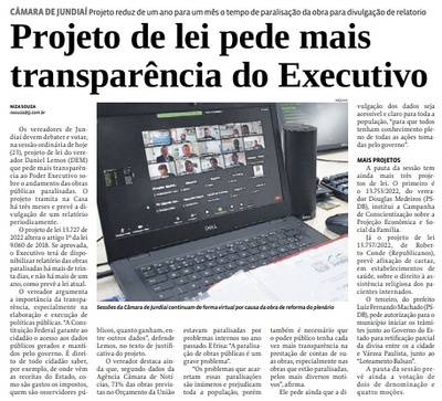 Projeto de lei pede mais transparência do Executivo