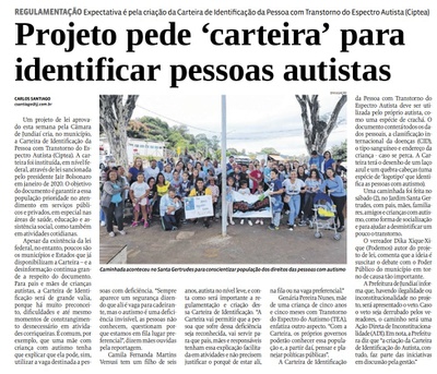 Projeto pede 'carteira' para identificar pessoas autistas