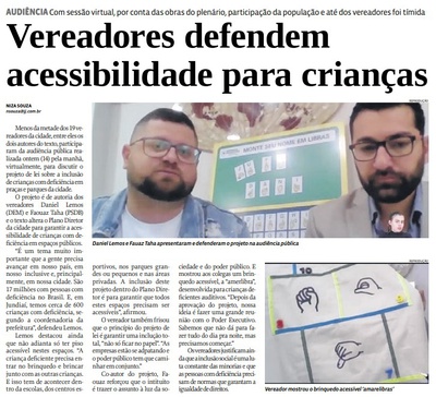 Vereadores defendem acessibilidade para crianças