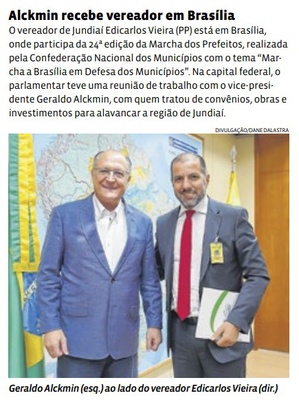 Alckmin recebe vereador em Brasília