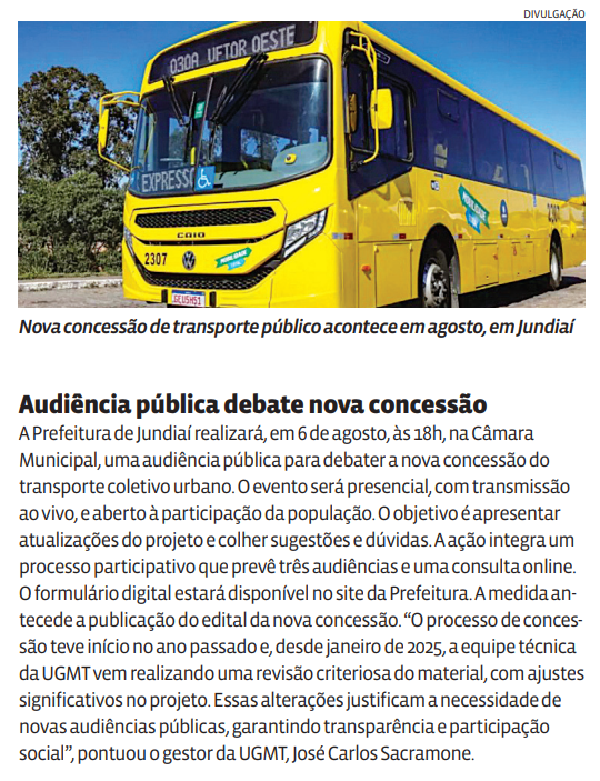 Audiência pública debate nova concessão