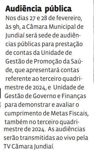 Audiências públicas