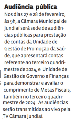 Audiências públicas