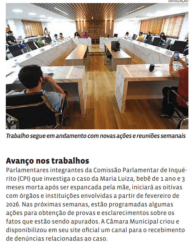 Avanço nos trabalhos