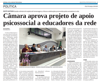 Câmara aprova projeto de apoio psicossocial a educadores da rede