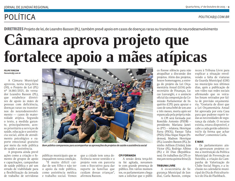 Câmara aprova projeto que fortalece apoio a mães atípicas