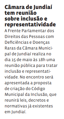 Câmara de Jundiaí tem reunião sobre inclusão e representatividade