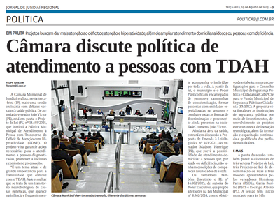 Câmara discute política de atendimento a pessoas com TDAH