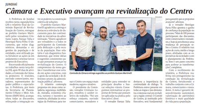 Câmara e Executivo avançam na revitalização do Centro