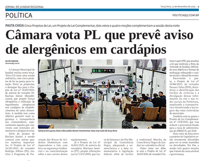 Câmara vota PL que prevê aviso de alergênicos em cardápios