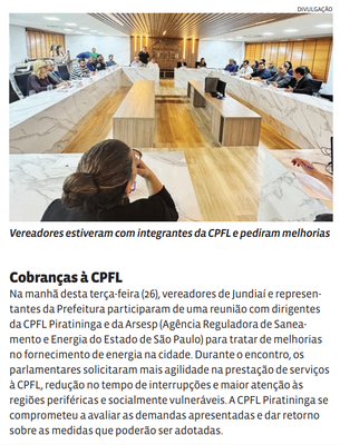 Cobranças à CPFL