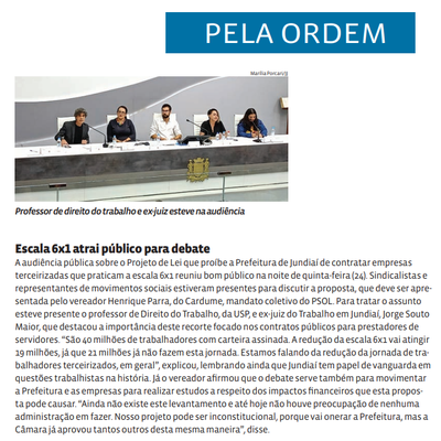 Escala 6x1 atrai público para debate