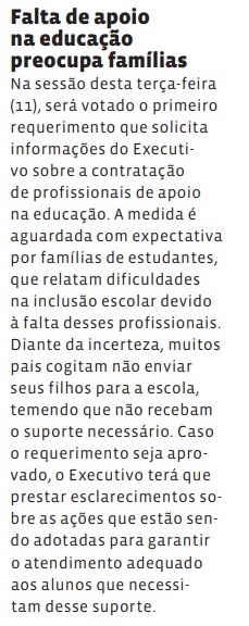 Falta de apoio na educação preocupa famílias
