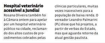 Hospital veterinário acessível a Jundiaí