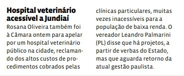 Hospital veterinário acessível a Jundiaí