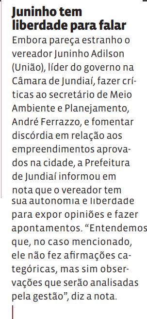 Juninho tem liberdade para falar