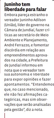 Juninho tem liberdade para falar