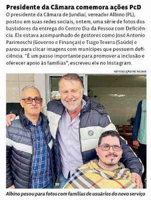Presidente da Câmara comemora ações PcD