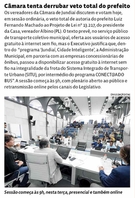 Câmara tenta derrubar veto total do prefeito