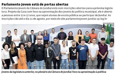 Parlamento Jovem está de portas abertas