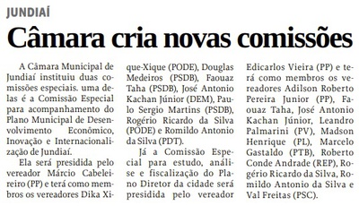 Câmara cria novas comissões