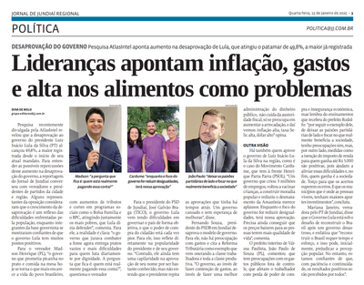 Lideranças apontam inflação, gastos e alta nos alimentos como problemas