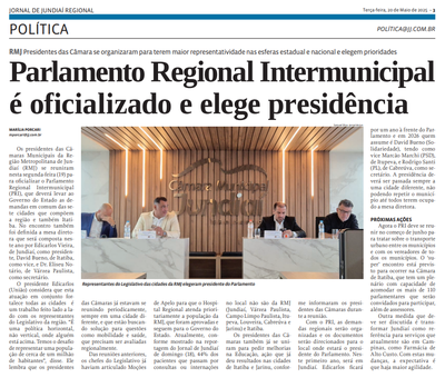 Parlamento Regional Intermunicipal é oficializado e elege presidência