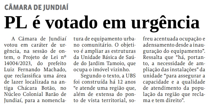 PL é votado em urgência