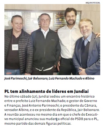 PL tem alinhamento de líderes em Jundiaí