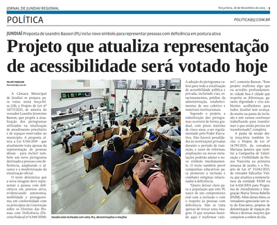 Projeto que atualiza representação de acessibilidade será votado hoje