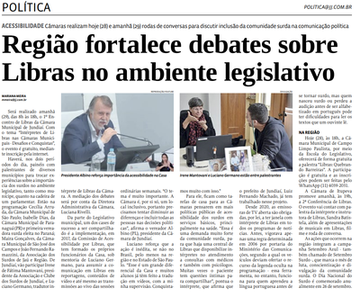 Região fortalece debates sobre  Libras no ambiente legislativo