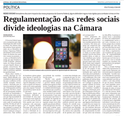 Regulamentação das redes sociais divide ideologias na Câmara