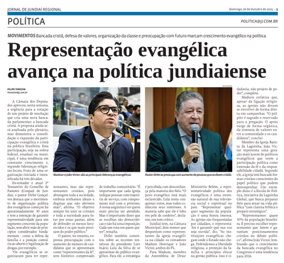 Representação evangélica avança na política jundiaiense