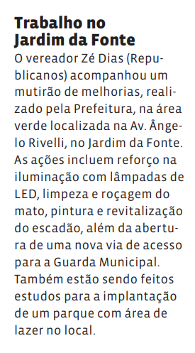 Trabalho no Jardim da Fonte