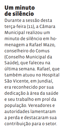 Um minuto de silêncio
