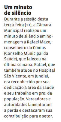 Um minuto de silêncio