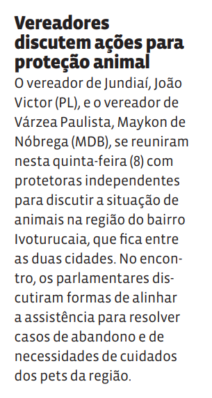 Vereadores discutem ações para proteção animal