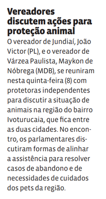 Vereadores discutem ações para proteção animal