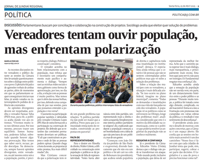 Vereadores tentam ouvir população, mas enfrentam polarização